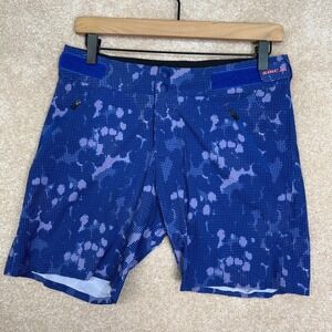 ZOIC Navaeh 7 Print Shorts Womens Size Small‎ Blue Cycling Biking Biker